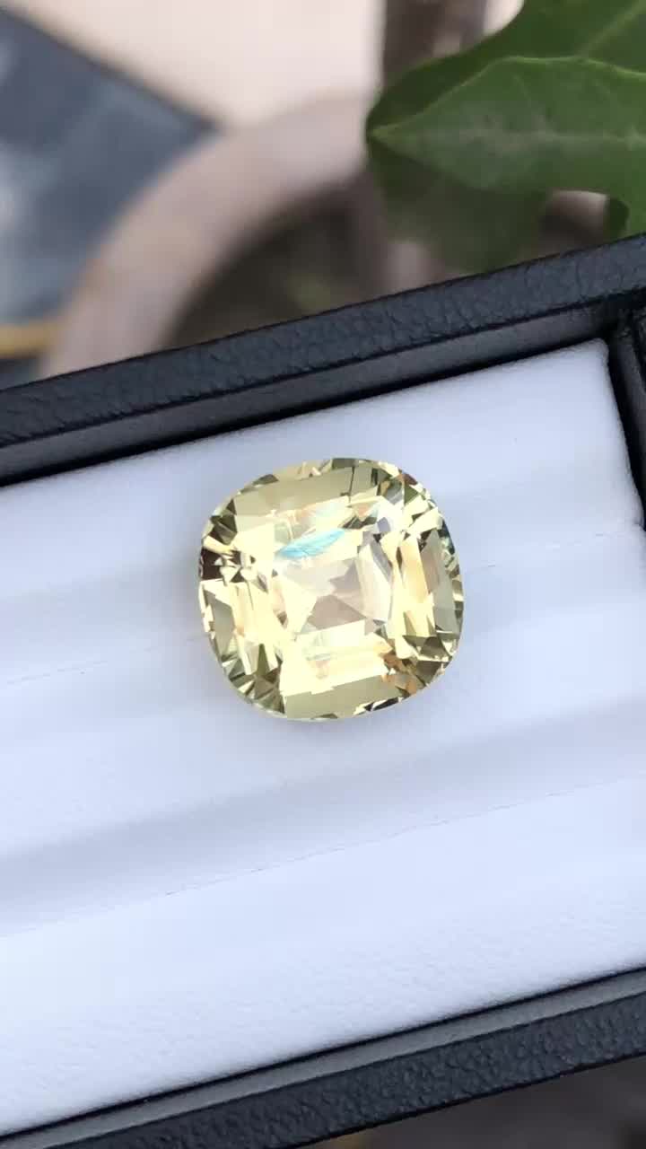 14.24 Carat Light Yellow Tourmaline