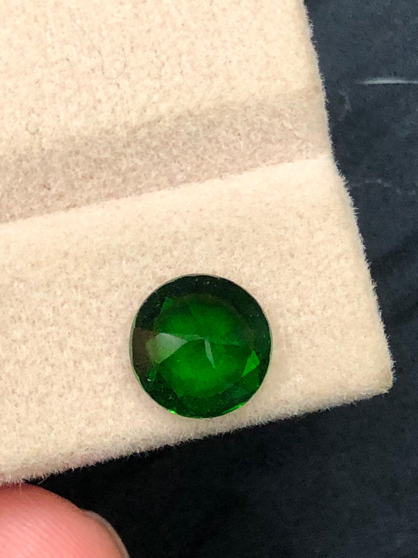 3 Carat Dark Green Demantoid Garnet