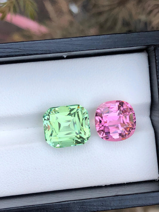 16.50 Carats of Pink & Green Tourmalines