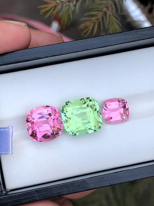18.97 Carats of Pink & Green Tourmalines