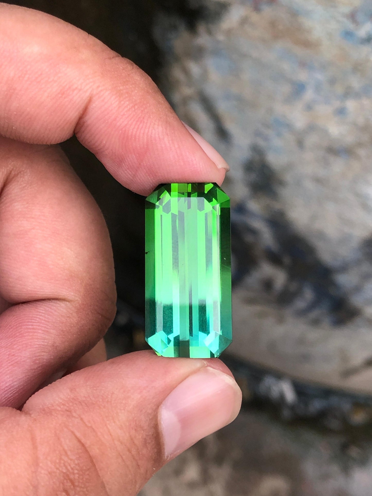 28.68 Carat Blue-Green Bicolour Tourmaline