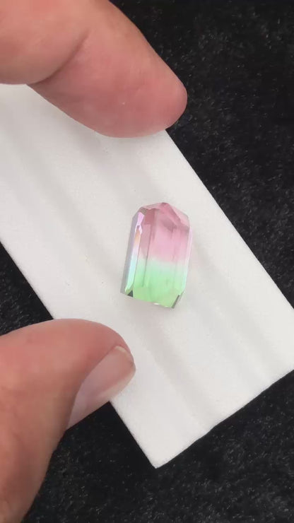 14.75 Carat Bicolour Tourmaline