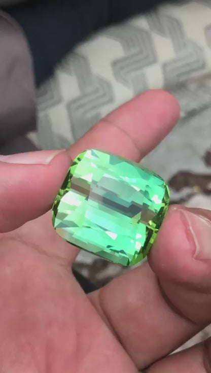 65.60 Carat Bluish-Green Tourmaline