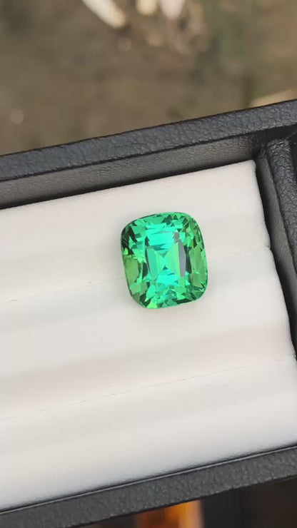 6.76 Carat Bluish-Green Tourmaline