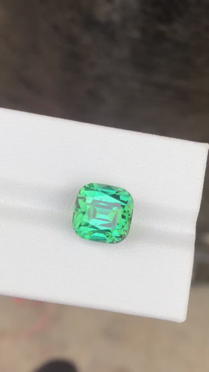 A Rare Marvel: 7.10 Carat Bluish-Green Tourmaline