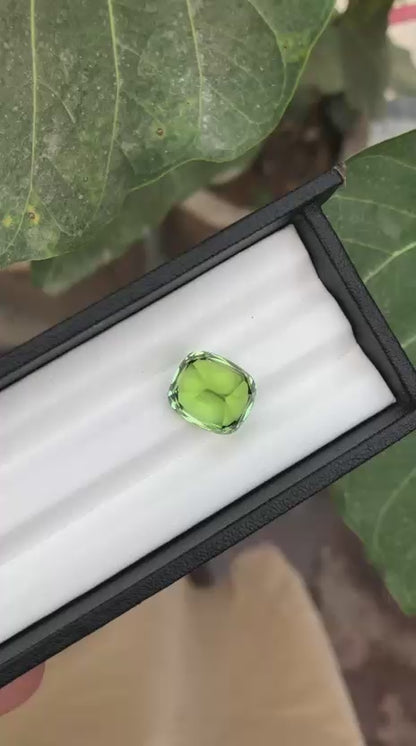 10.00 Carat Apple Green Tourmaline