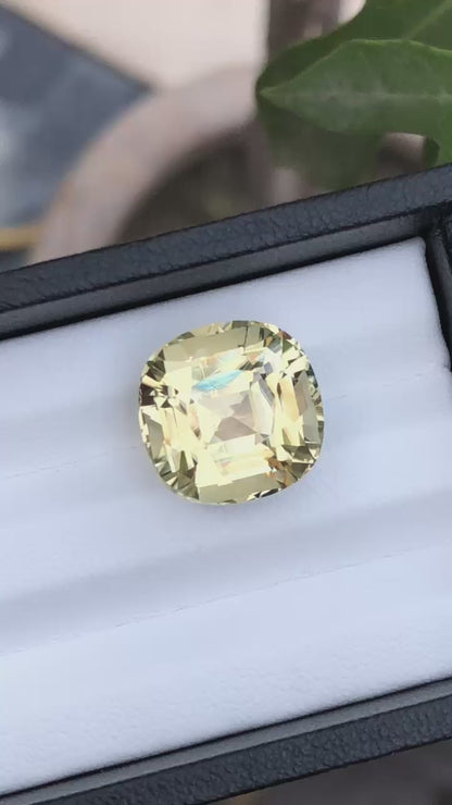 14.24 Carat Light Yellow Tourmaline