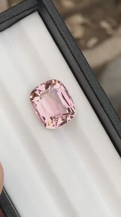 10.38 Carat Light Peach Tourmaline